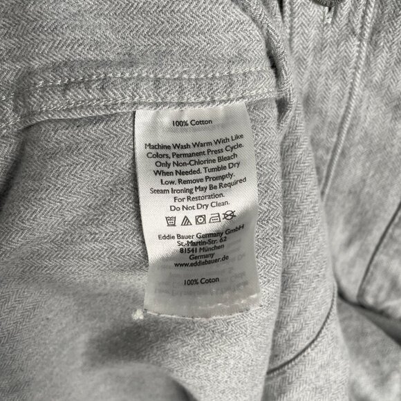 Eddie Bauer Classic Fit Button Up Shirt Men’s TL Light Gray 100% Cotton Casual - Picture 4 of 6